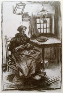 Vrouw, erwten doppen